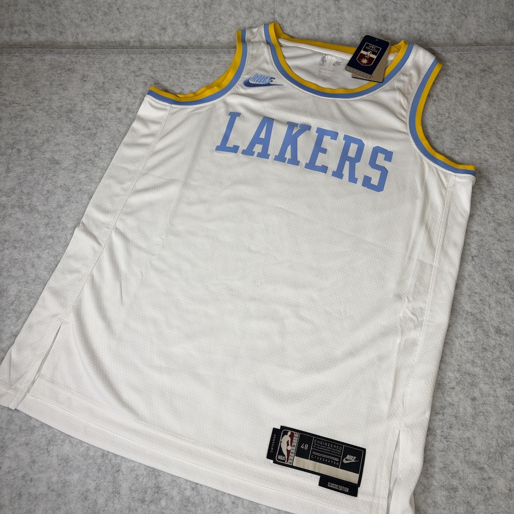 Nike NBA Lakers Classic Edition Swingman Jersey White Size 48 Large